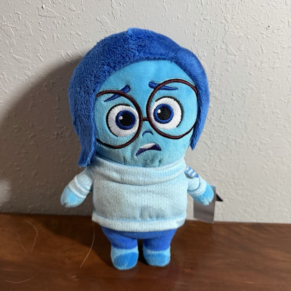 NWT Inside Out 2 Talking Plush Sadness Blue 9" Stuffie Toy WORKS